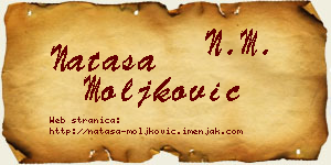 Nataša Moljković vizit kartica